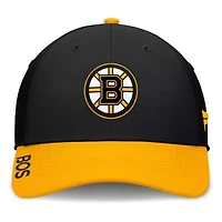 NHL Fanatics Black/Gold Authentic Pro Rink Flex Hat