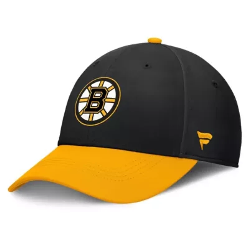 NHL Fanatics Black/Gold Authentic Pro Rink Flex Hat