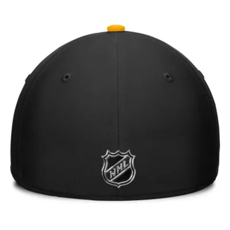 NHL Fanatics Black/Gold Authentic Pro Rink Flex Hat