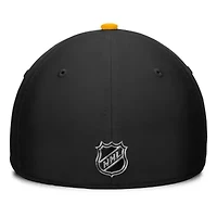 NHL Fanatics Black/Gold Authentic Pro Rink Flex Hat
