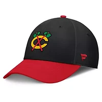 NHL Fanatics Black/Red Chicago Blackhawks Authentic Pro Rink Flex Hat