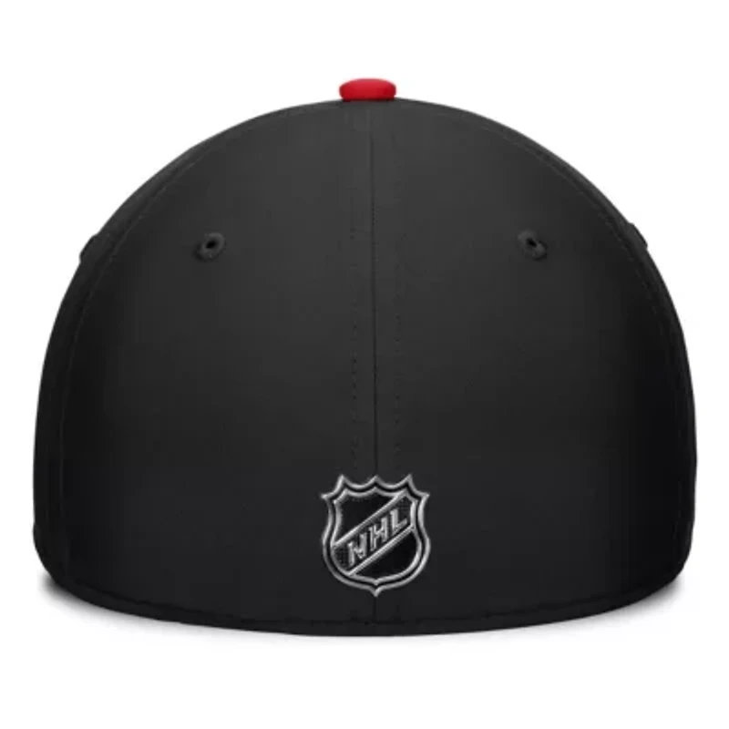 NHL Fanatics Black/Red Chicago Blackhawks Authentic Pro Rink Flex Hat