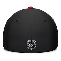 NHL Fanatics Black/Red Chicago Blackhawks Authentic Pro Rink Flex Hat