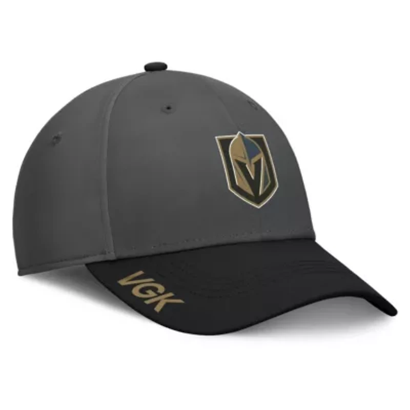 NHL Fanatics Gray/Black Vegas Golden Knights Authentic Pro Rink Flex Hat