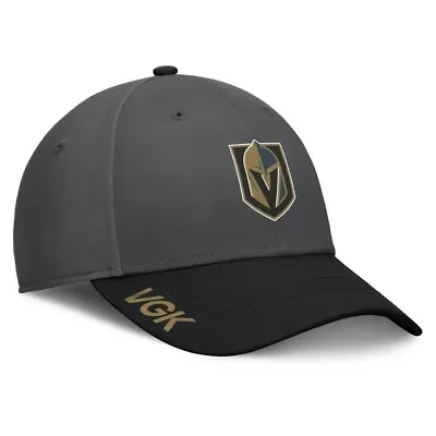NHL Fanatics Gray/Black Vegas Golden Knights Authentic Pro Rink Flex Hat