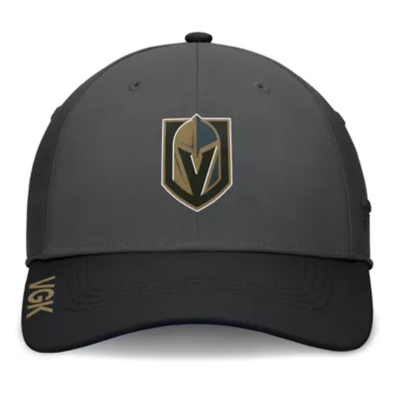 NHL Fanatics Gray/Black Vegas Golden Knights Authentic Pro Rink Flex Hat