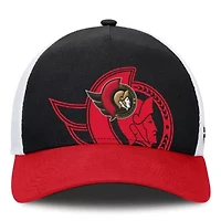 NHL Fanatics Black/Red Ottawa Senators Authentic Pro A-Frame Rink Adjustable Hat
