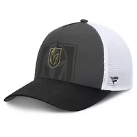 NHL Fanatics Gray/Black Vegas Golden Knights Authentic Pro A-Frame Rink Adjustable Hat