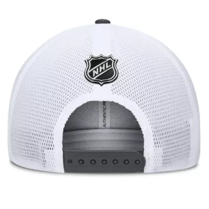 NHL Fanatics Gray/Black Vegas Golden Knights Authentic Pro A-Frame Rink Adjustable Hat
