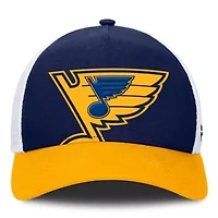 NHL Fanatics Blue/Gold St. Louis Blues Authentic Pro A-Frame Rink Adjustable Hat