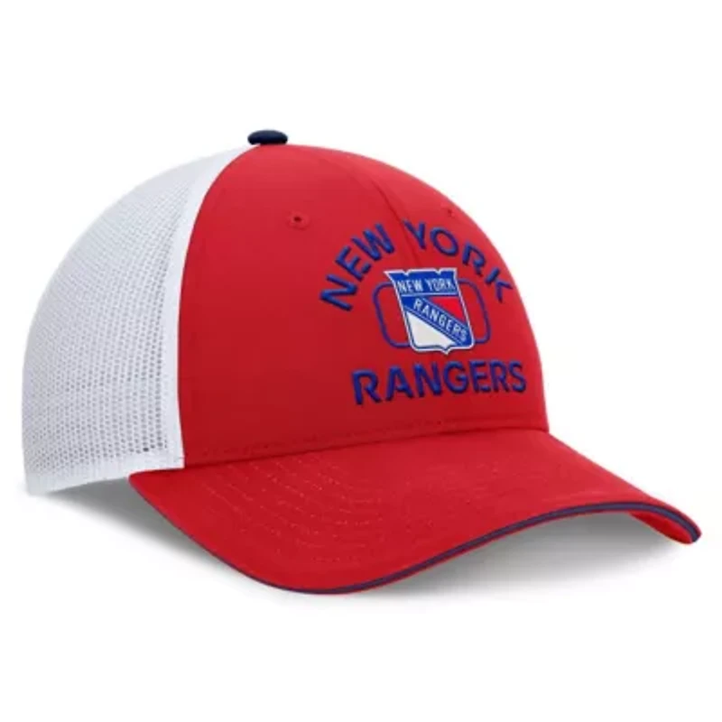 NHL Fanatics Red/White New York Rangers Authentic Pro Rink Trucker Hat