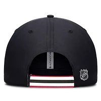 NHL Fanatics Black/Red New Jersey Devils Authentic Pro Ripstop Adjustable Hat