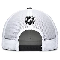 NHL Fanatics Black/White Authentic Pro Simple Rink Trucker Adjustable Hat