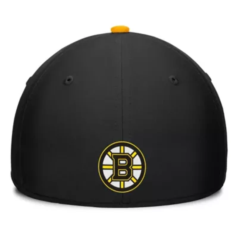 NHL Fanatics Black/Gold Authentic Pro Rink Team Code Flex Hat