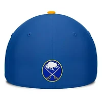 NHL Fanatics Royal/Gold Buffalo Sabres Authentic Pro Rink Team Code Flex Hat