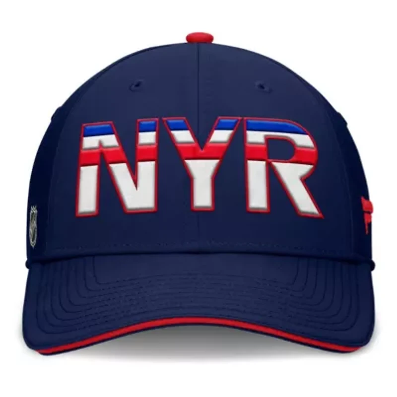 NHL Fanatics Navy/Red New York Rangers Authentic Pro Rink Team Code Flex Hat
