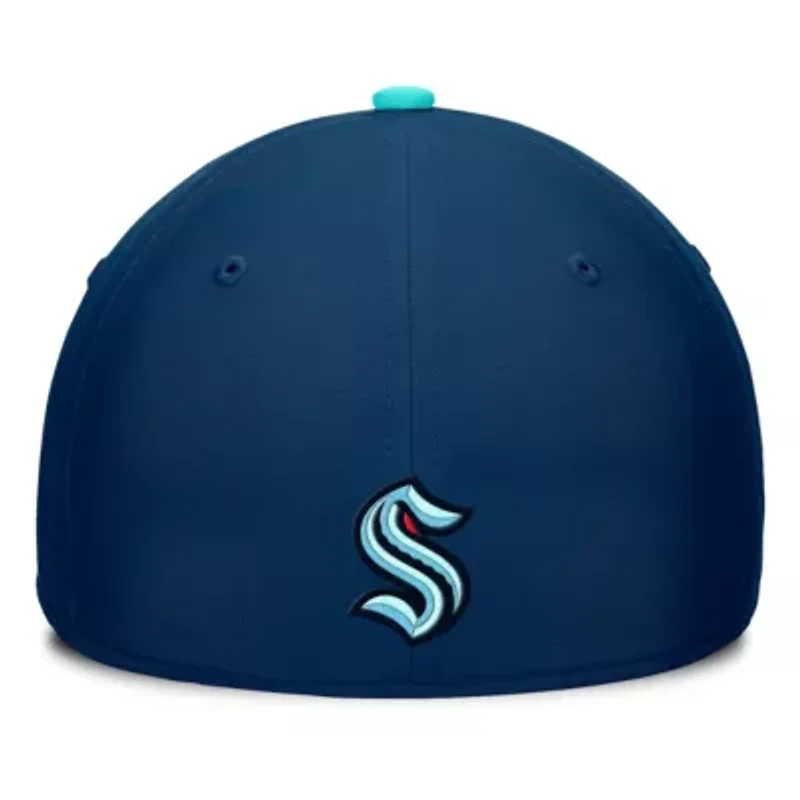 NHL Fanatics Deep Sea Blue/Light Seattle Kraken Authentic Pro Rink Team Code Flex Hat