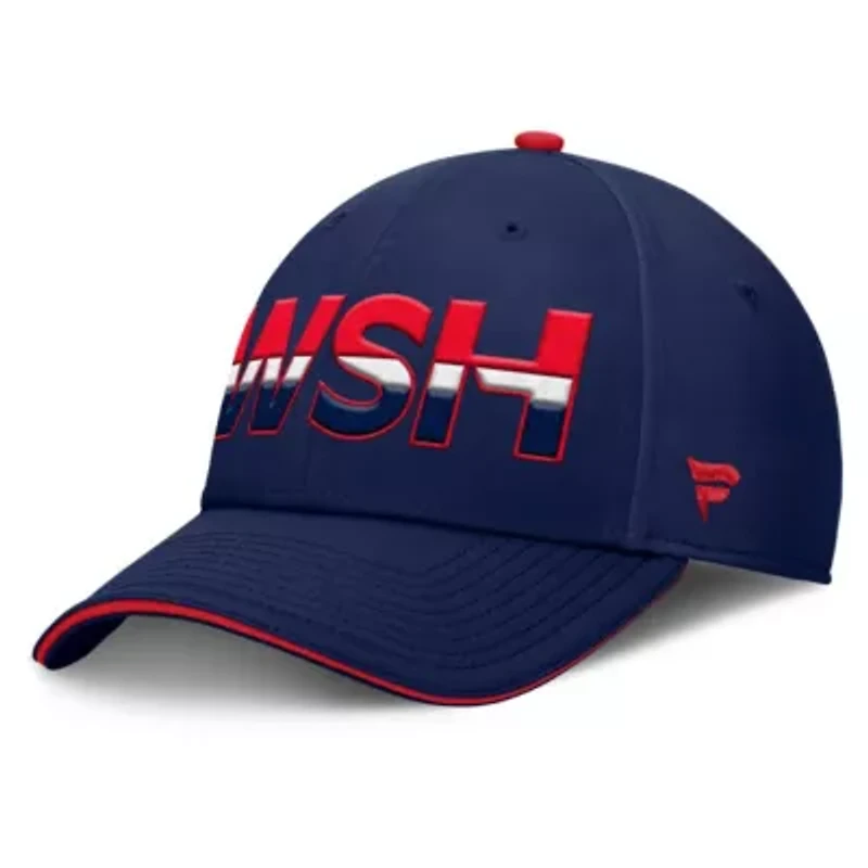 NHL Fanatics Navy/Red Washington Capitals Authentic Pro Rink Team Code Flex Hat