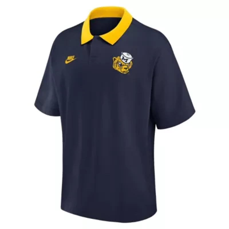 NCAA Nike Michigan Wolverines Legacy Jersey Club Oversized Fit Polo