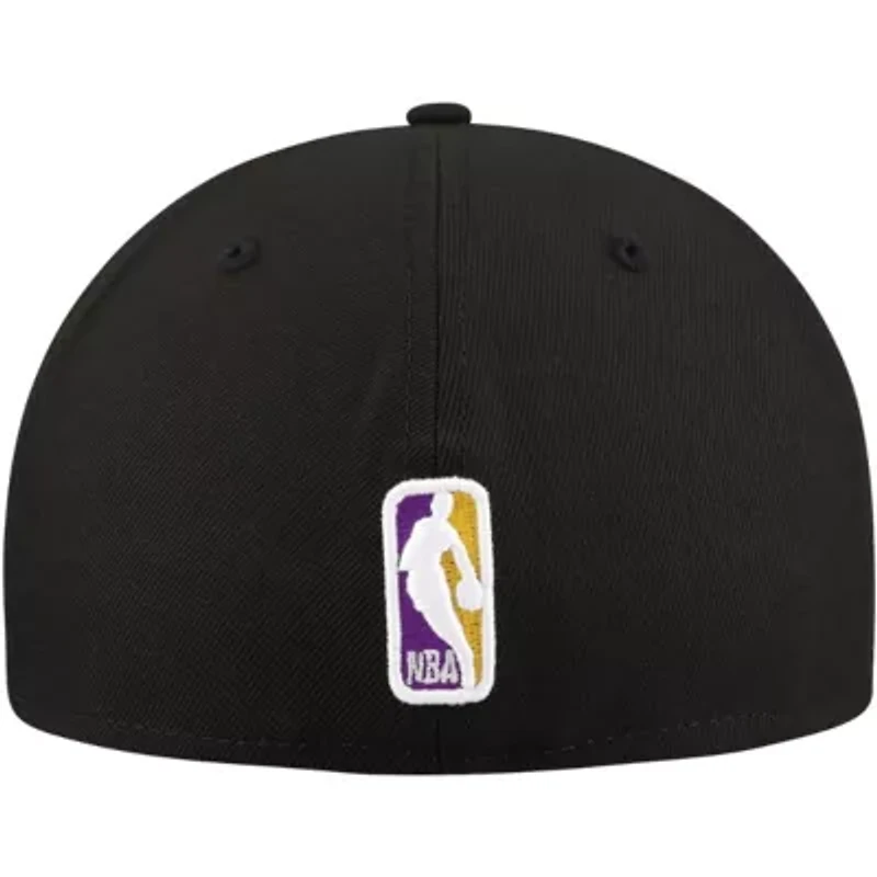 NBA Los Angeles Lakers Blackout Shadow Logo 59FIFTY Fitted Hat
