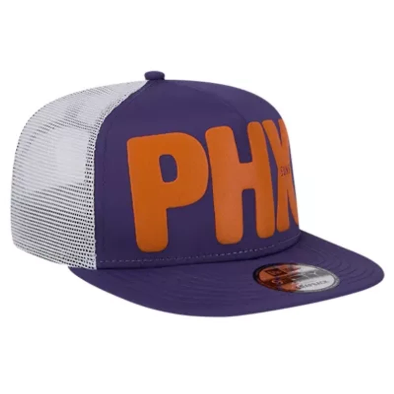NBA Phoenix Suns Puff Print Team Code A-Frame 9FIFTY Trucker Snapback Hat