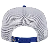 NBA Golden State Warriors Puff Print Team Code A-Frame 9FIFTY Trucker Snapback Hat
