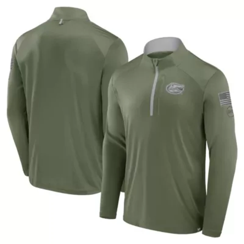 NCAA Fanatics Florida Gators OHT Military Appreciation Defender Quarter-Zip Jacket