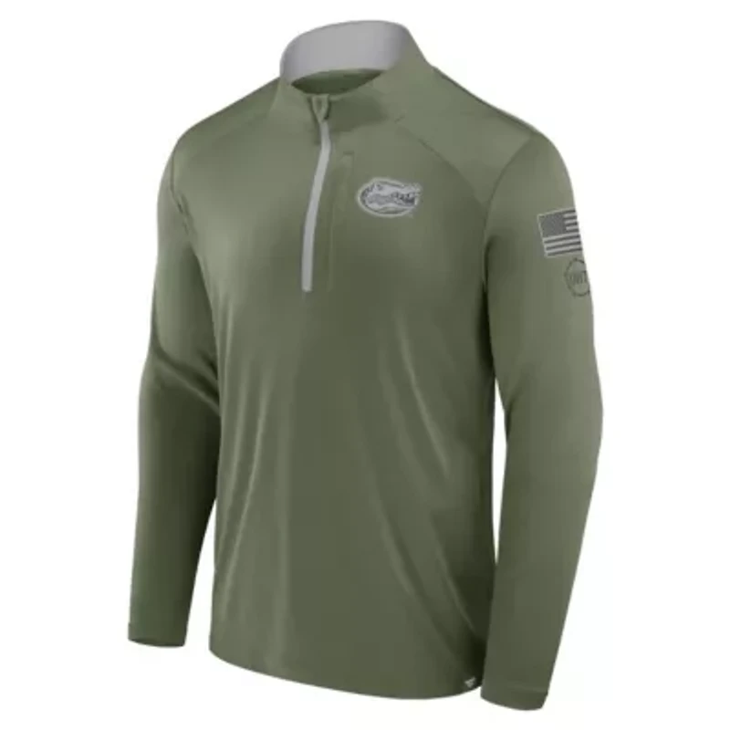 NCAA Fanatics Florida Gators OHT Military Appreciation Defender Quarter-Zip Jacket