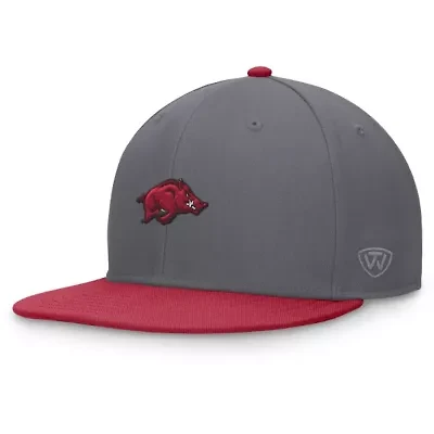NCAA Gray/Cardinal Arkansas Razorbacks Rally Two-Tone Fitted Hat