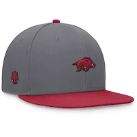 NCAA Gray/Cardinal Arkansas Razorbacks Rally Two-Tone Fitted Hat