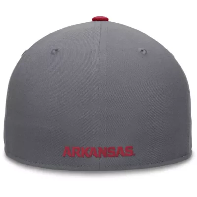 NCAA Gray/Cardinal Arkansas Razorbacks Rally Two-Tone Fitted Hat