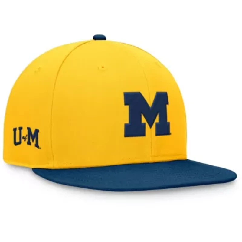 NCAA Maize/Navy Michigan Wolverines Rally Two-Tone Fitted Hat