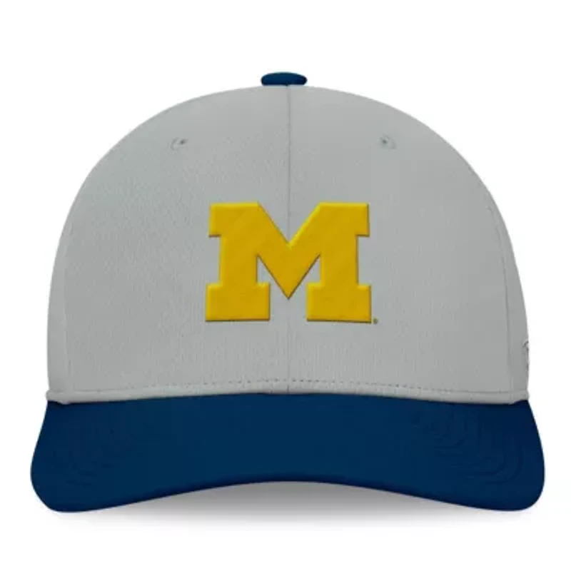 NCAA Gray/Navy Michigan Wolverines Mick Flex Hat