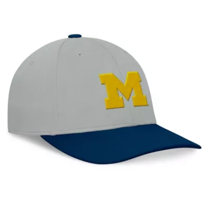 NCAA Gray/Navy Michigan Wolverines Mick Flex Hat