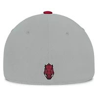 NCAA Gray/Cardinal Arkansas Razorbacks Mick Flex Hat