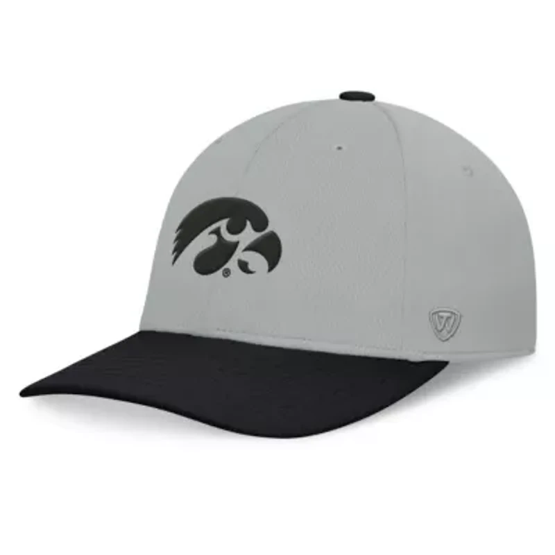 NCAA Gray/Black Iowa Hawkeyes Mick Flex Hat