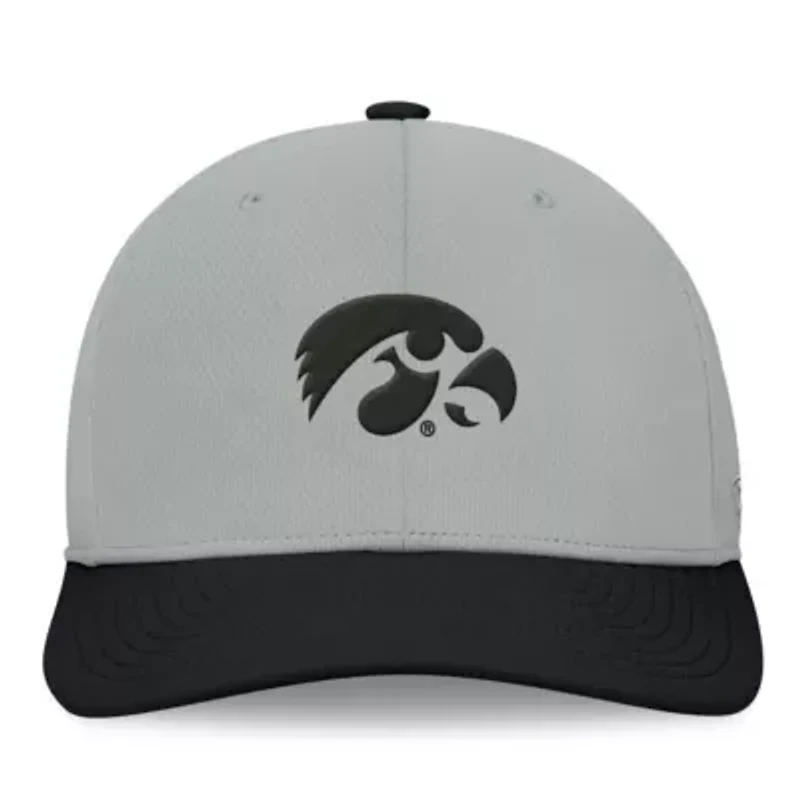 NCAA Gray/Black Iowa Hawkeyes Mick Flex Hat