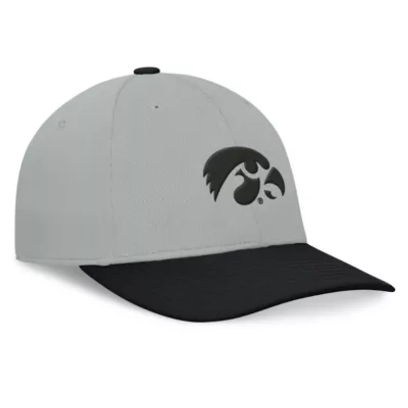 NCAA Gray/Black Iowa Hawkeyes Mick Flex Hat