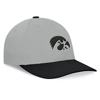 NCAA Gray/Black Iowa Hawkeyes Mick Flex Hat