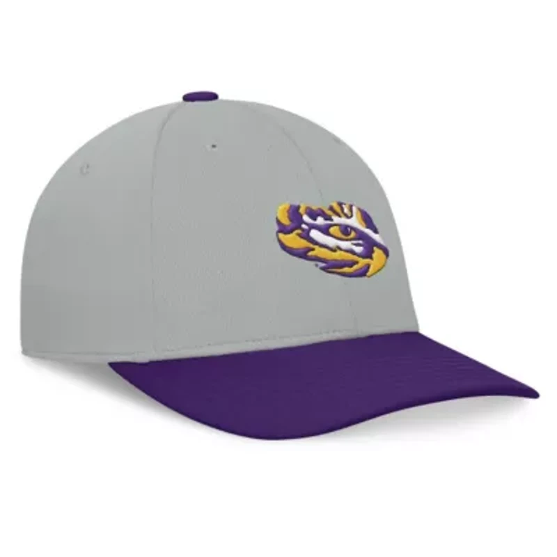 NCAA Gray/Purple LSU Tigers Mick Flex Hat