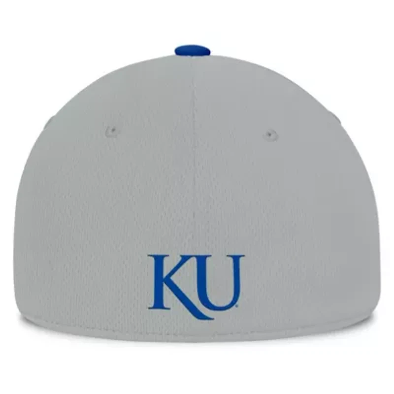 NCAA Gray/Royal Kansas Jayhawks Mick Flex Hat