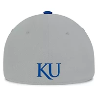 NCAA Gray/Royal Kansas Jayhawks Mick Flex Hat