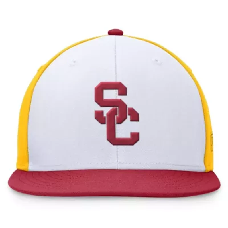 NCAA White/Cardinal USC Trojans Tri-Tone Collector Fitted Hat