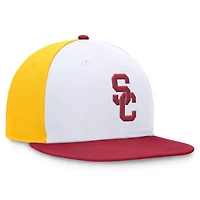 NCAA White/Cardinal USC Trojans Tri-Tone Collector Fitted Hat