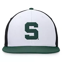 NCAA White/Green Michigan State Spartans Tri-Tone Collector Fitted Hat
