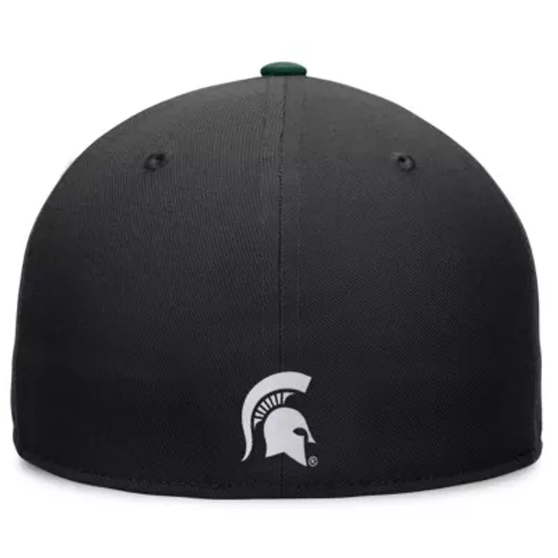 NCAA White/Green Michigan State Spartans Tri-Tone Collector Fitted Hat