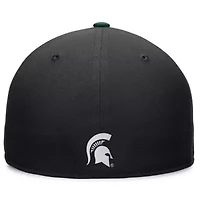 NCAA White/Green Michigan State Spartans Tri-Tone Collector Fitted Hat