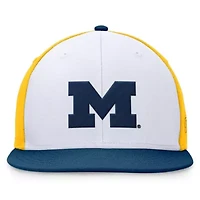 NCAA White/Navy Michigan Wolverines Tri-Tone Collector Fitted Hat