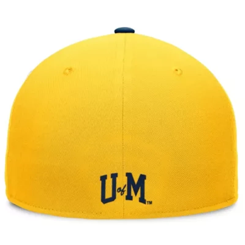 NCAA White/Navy Michigan Wolverines Tri-Tone Collector Fitted Hat