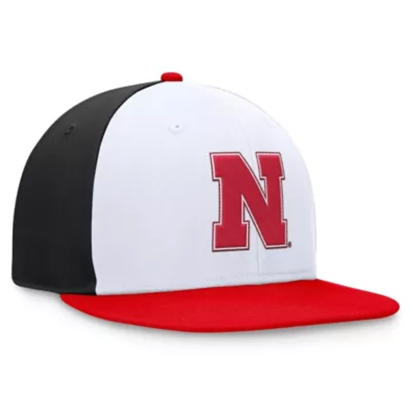 NCAA White/Scarlet Nebraska Huskers Tri-Tone Collector Fitted Hat